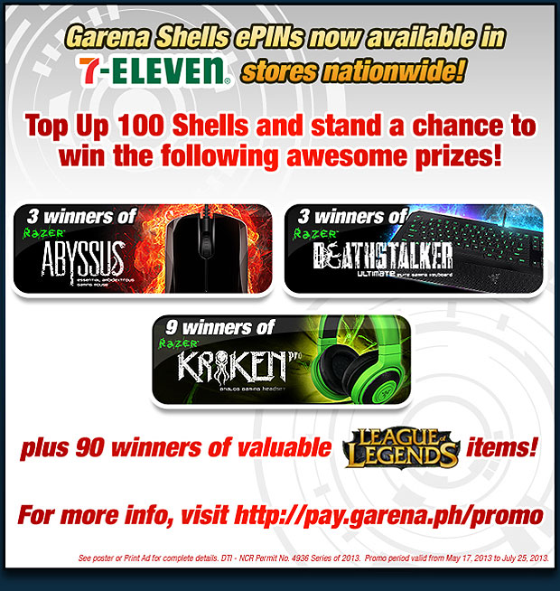 garena shells price