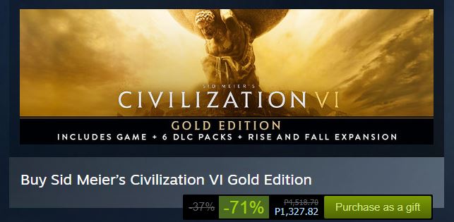 My Steam Winter Sale 2018 Haul - Civilization VI Gold Edition