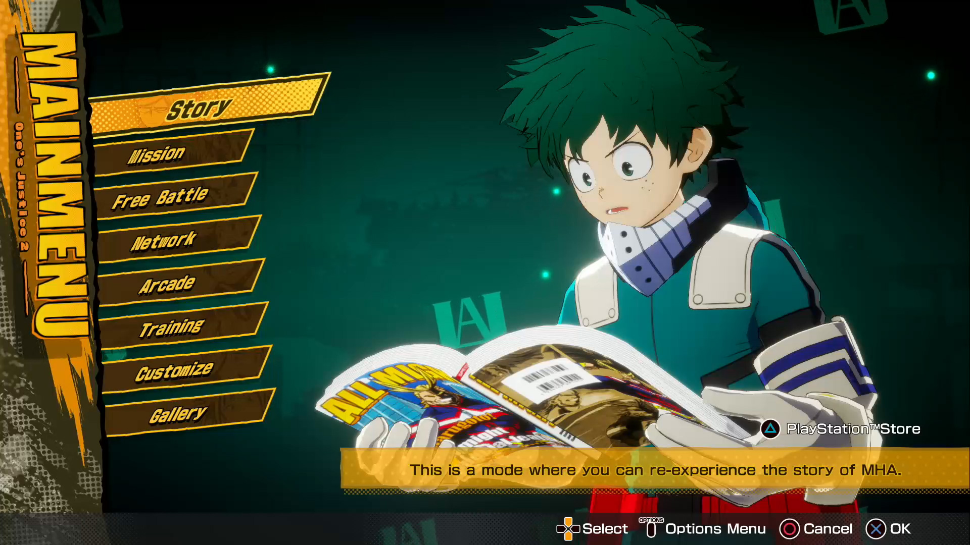 Boku no hero store academia ps4 game