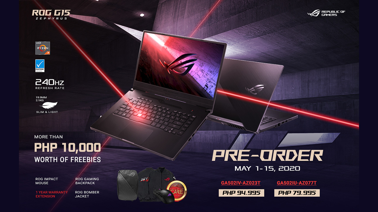 ASUS ROG Zephyrus G15 AMD Ryzen 7 4800HS Gaming Laptop Now Available