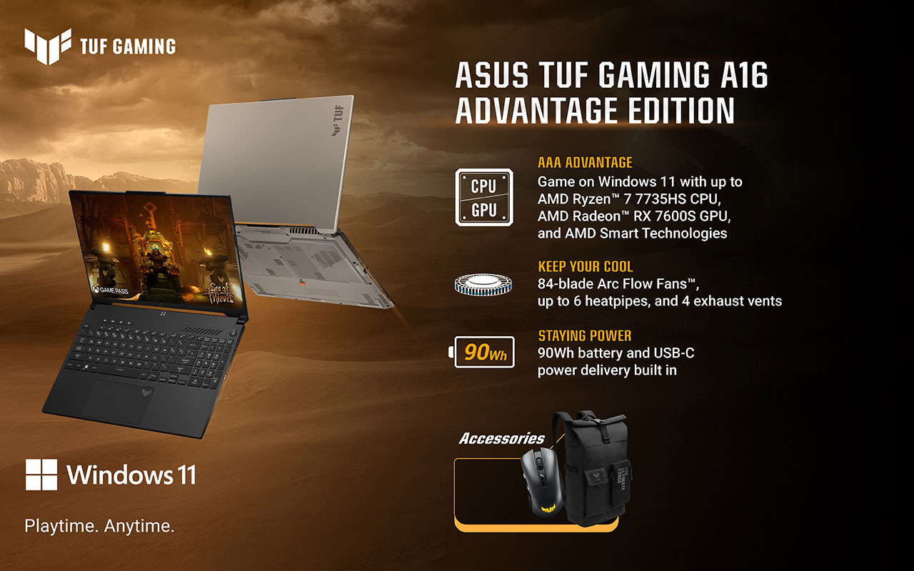 ASUS TUF Gaming A16 Advantage Edition and ROG Zephyrus Duo 16