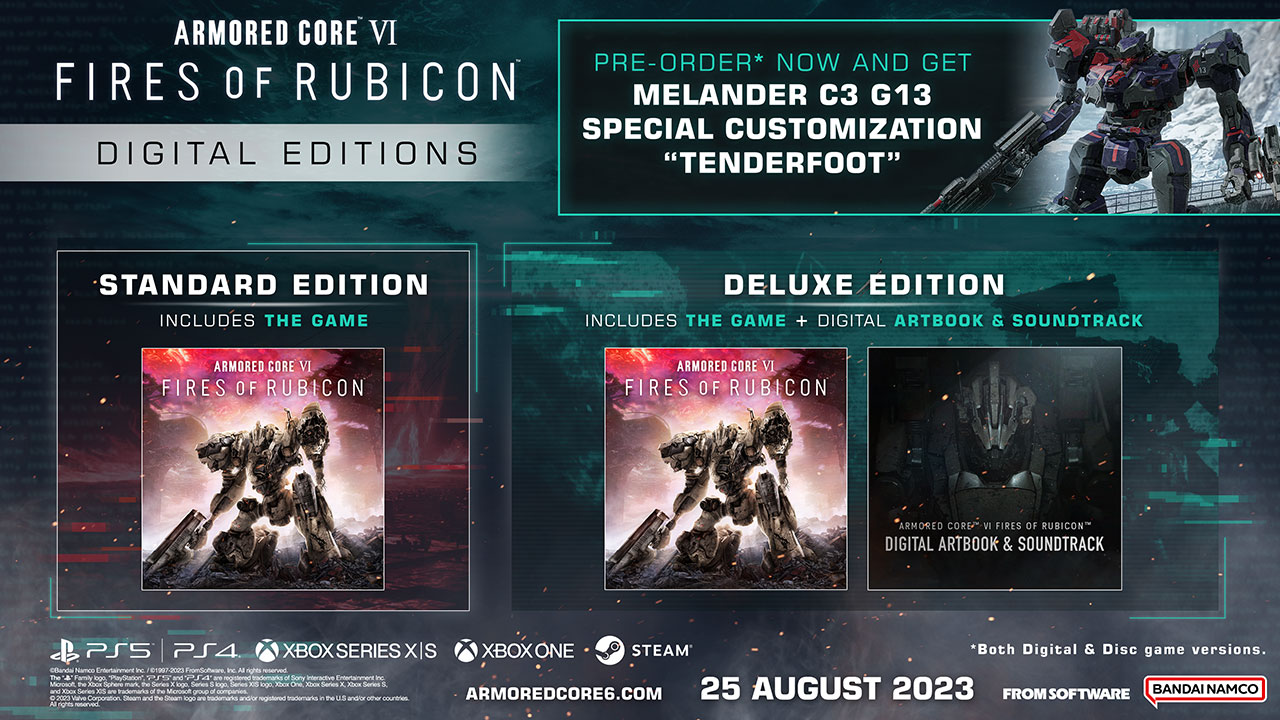 Armored Core 6 Special Editions and Pre-Order Bonuses