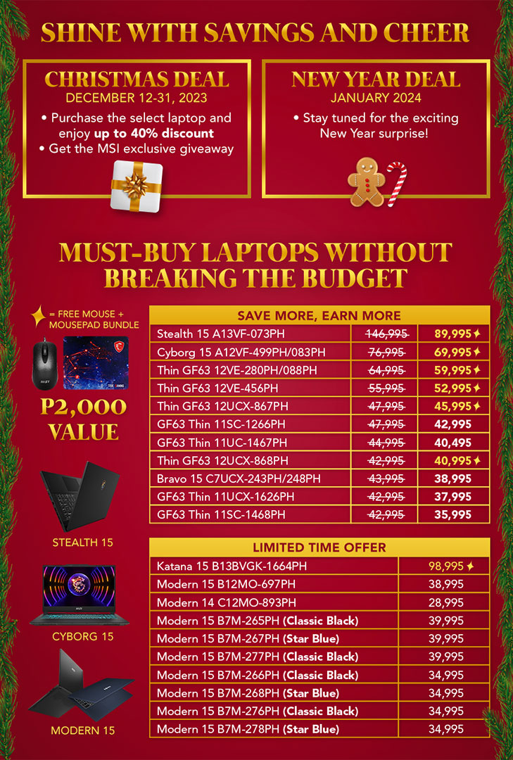 MSI Launches Gift More Spend Less Christmas Promotion