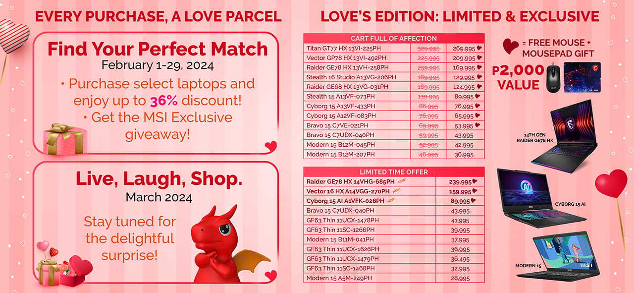 MSI Love Month February 2024 Promotion