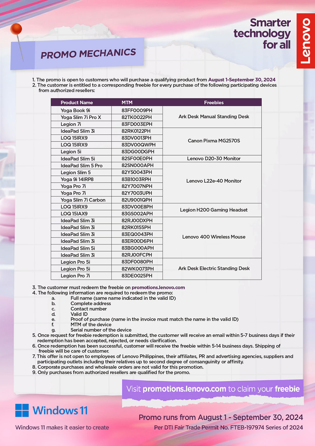 Lenovo Back-to-School Promo 2024